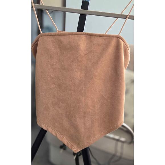 Rue21 Camel Suede Bandana Crop Top – Size Large | Western Chic - Picture 1 of 5